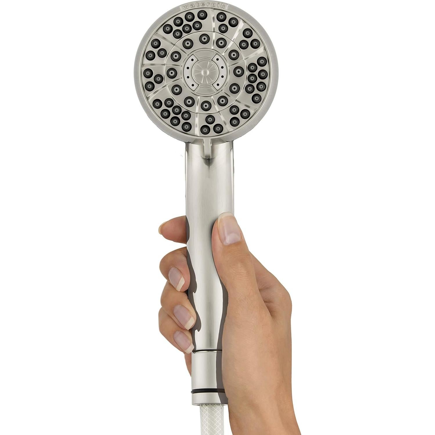 Cabezal de Ducha de Mano Waterpik XAS-649E 6 Modos Níquel Cepillado