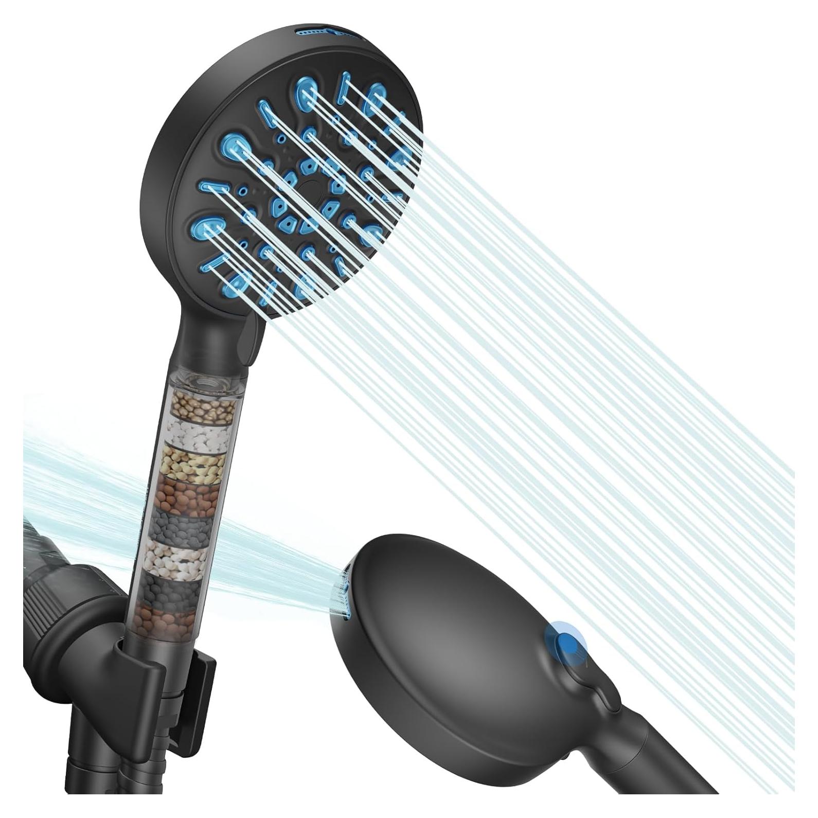 Cabezal de Ducha Filtrado VXV 8 Modos Alta Presión 12.7 cm