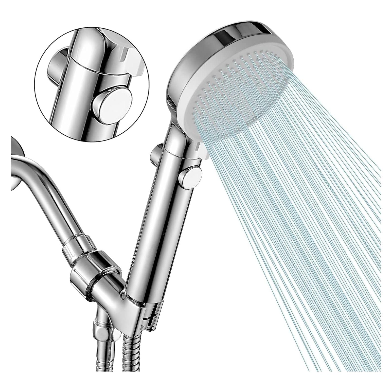 Cabezal de Ducha DOILIESE Alta Presión 3 Modos Cromado 1.52m