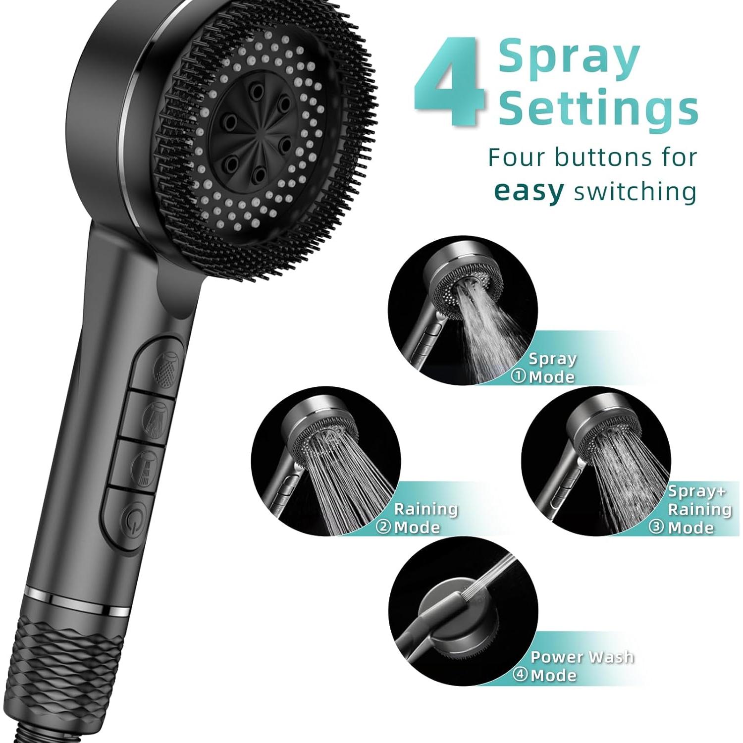 Cabezal de Ducha Filtrado CHOUPIJIANG 4 Modos Alta Presión 8.89 cm