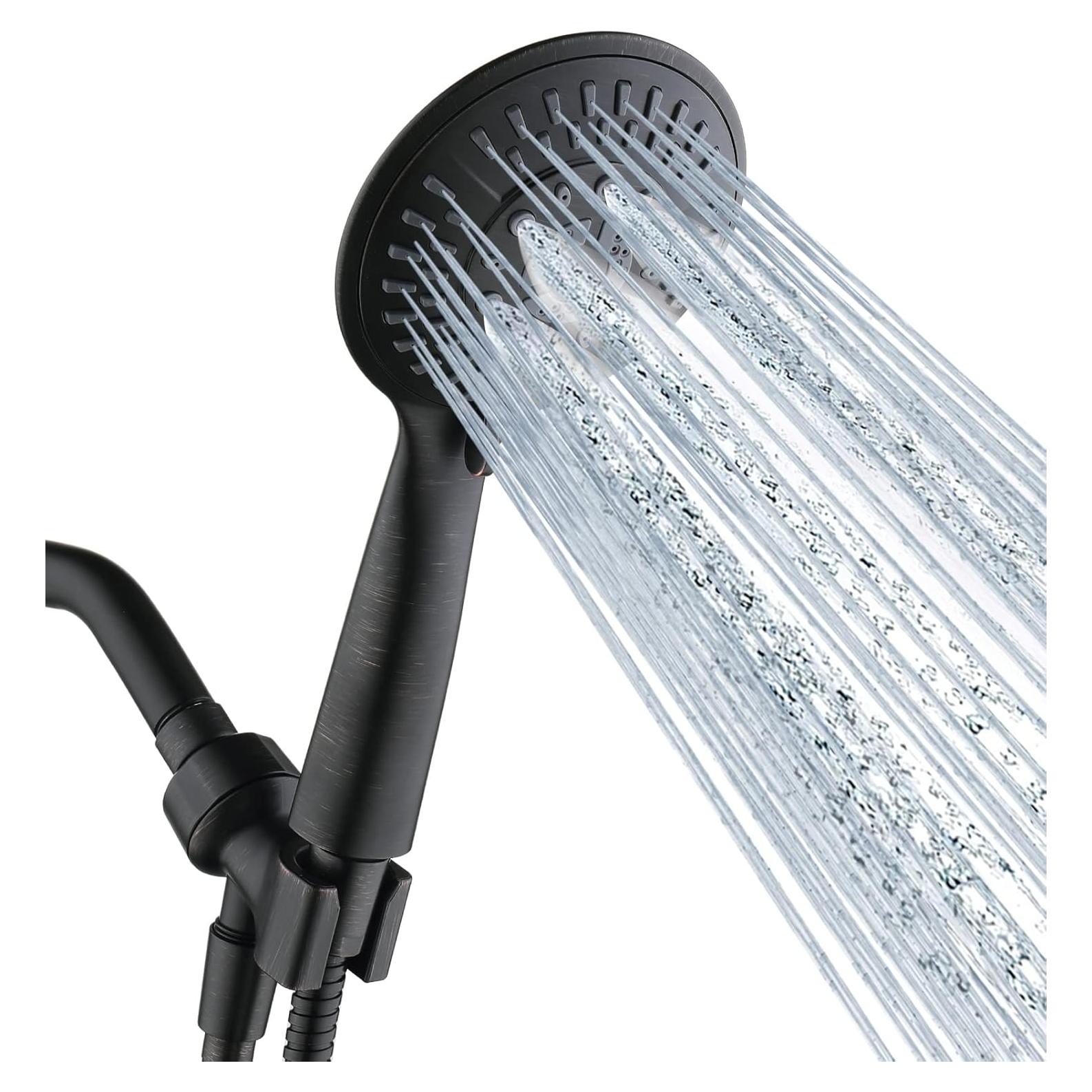 Cabezal de Ducha DUCHAS BRILLANTES 9 Funciones con Manguera 152.4 cm