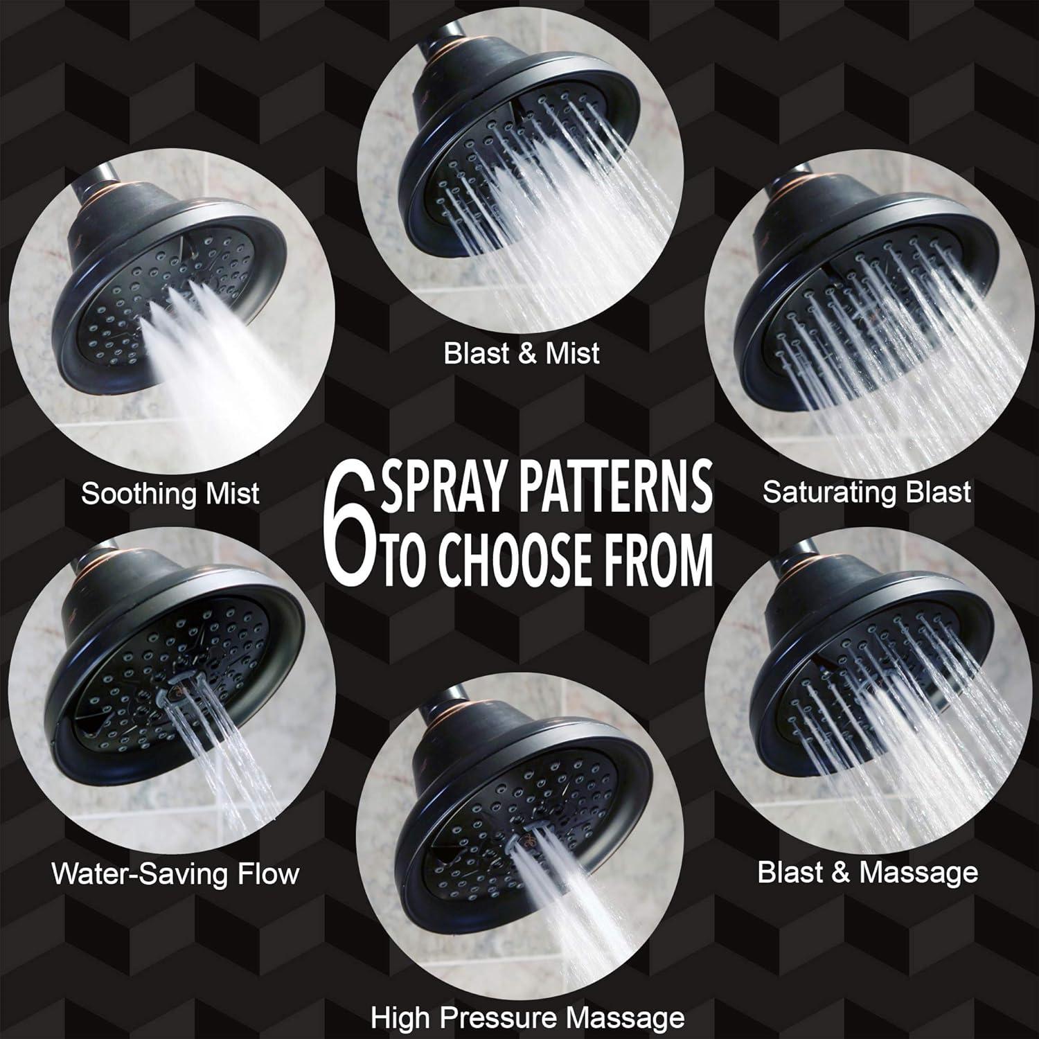 Cabezal de Ducha Aqua Elegante Bronce Aceitado 9.5 LPM Masaje