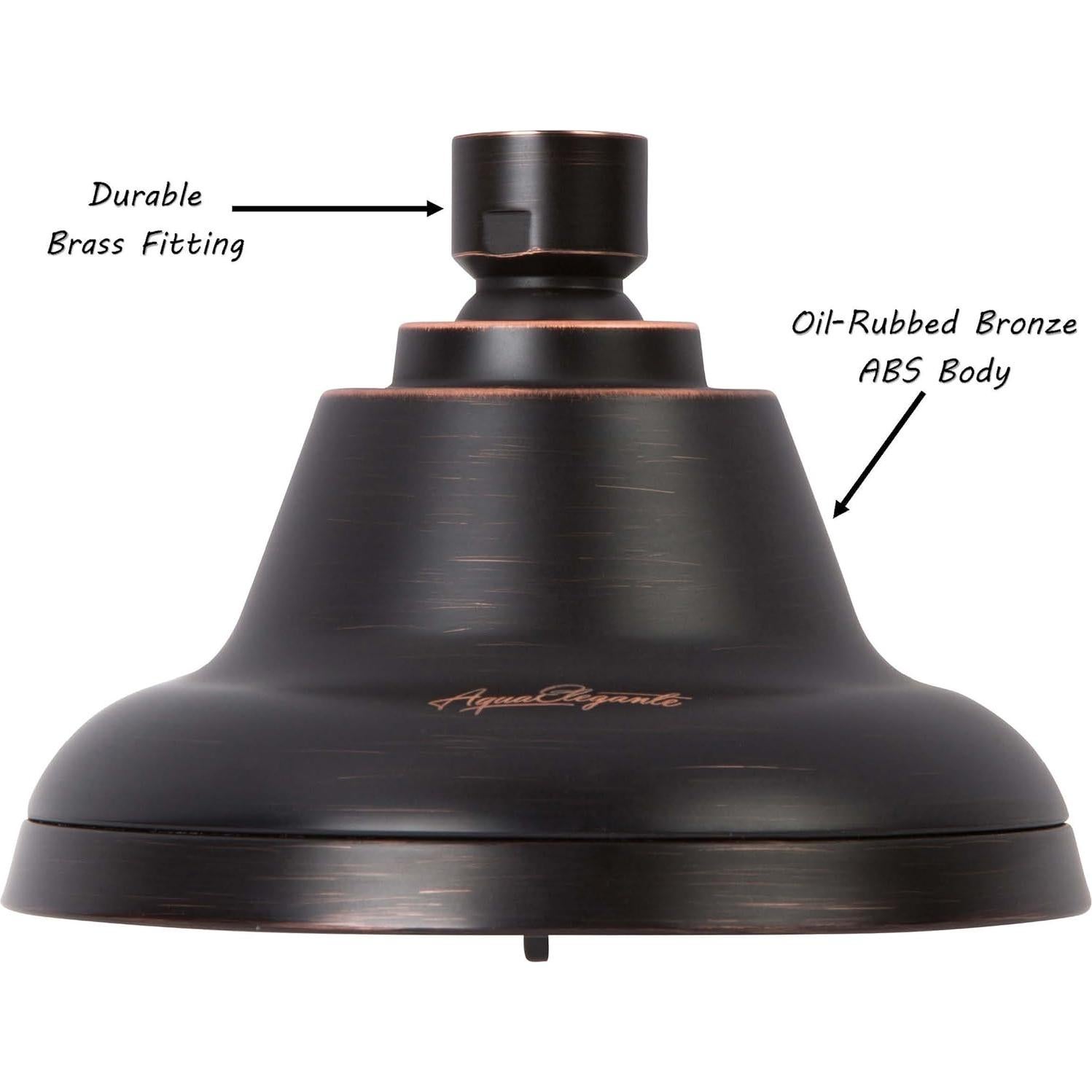 Cabezal de Ducha Aqua Elegante Bronce Aceitado 9.5 LPM Masaje