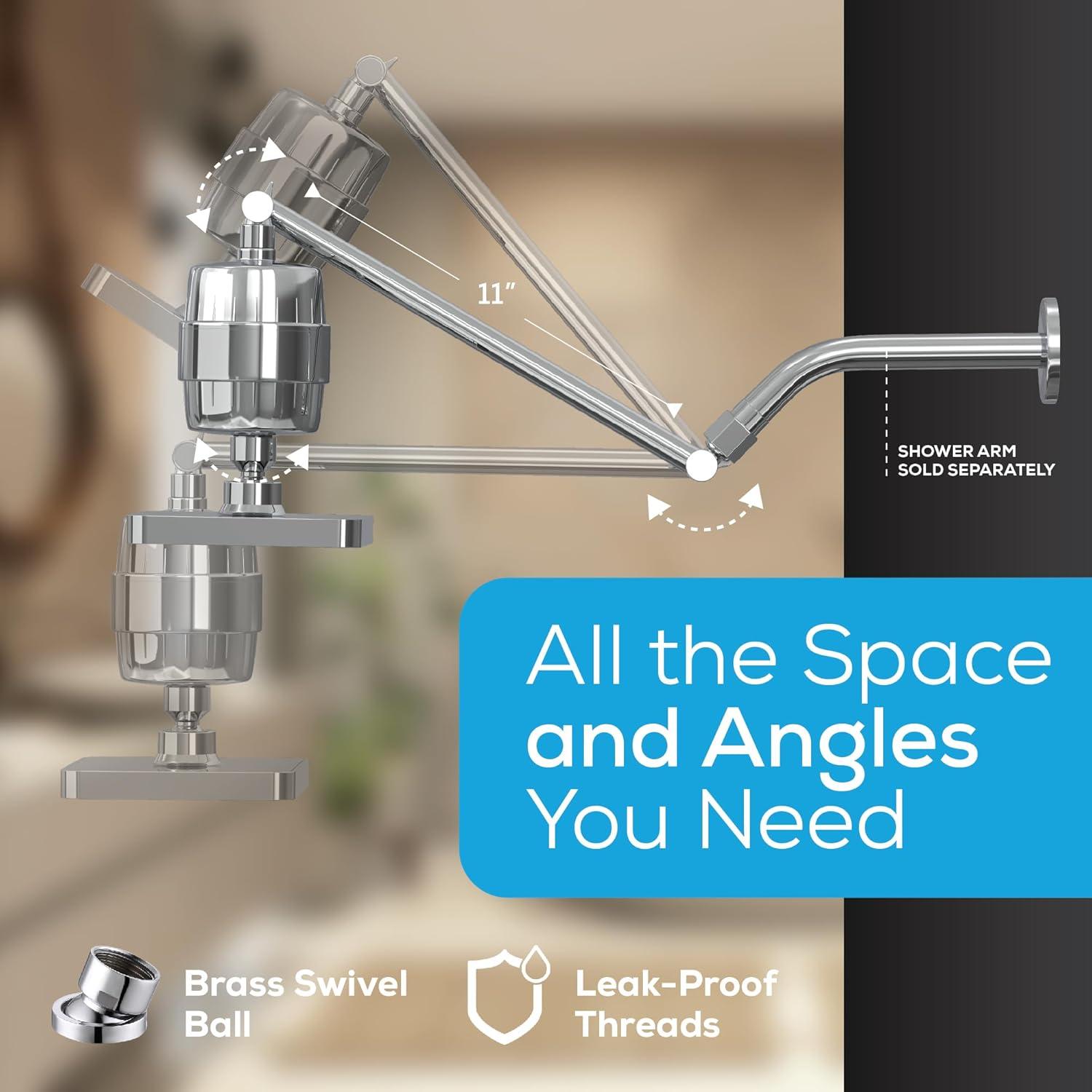 Cabezal de Ducha SparkPod 6" Alta Presión con Filtro 23 Etapas