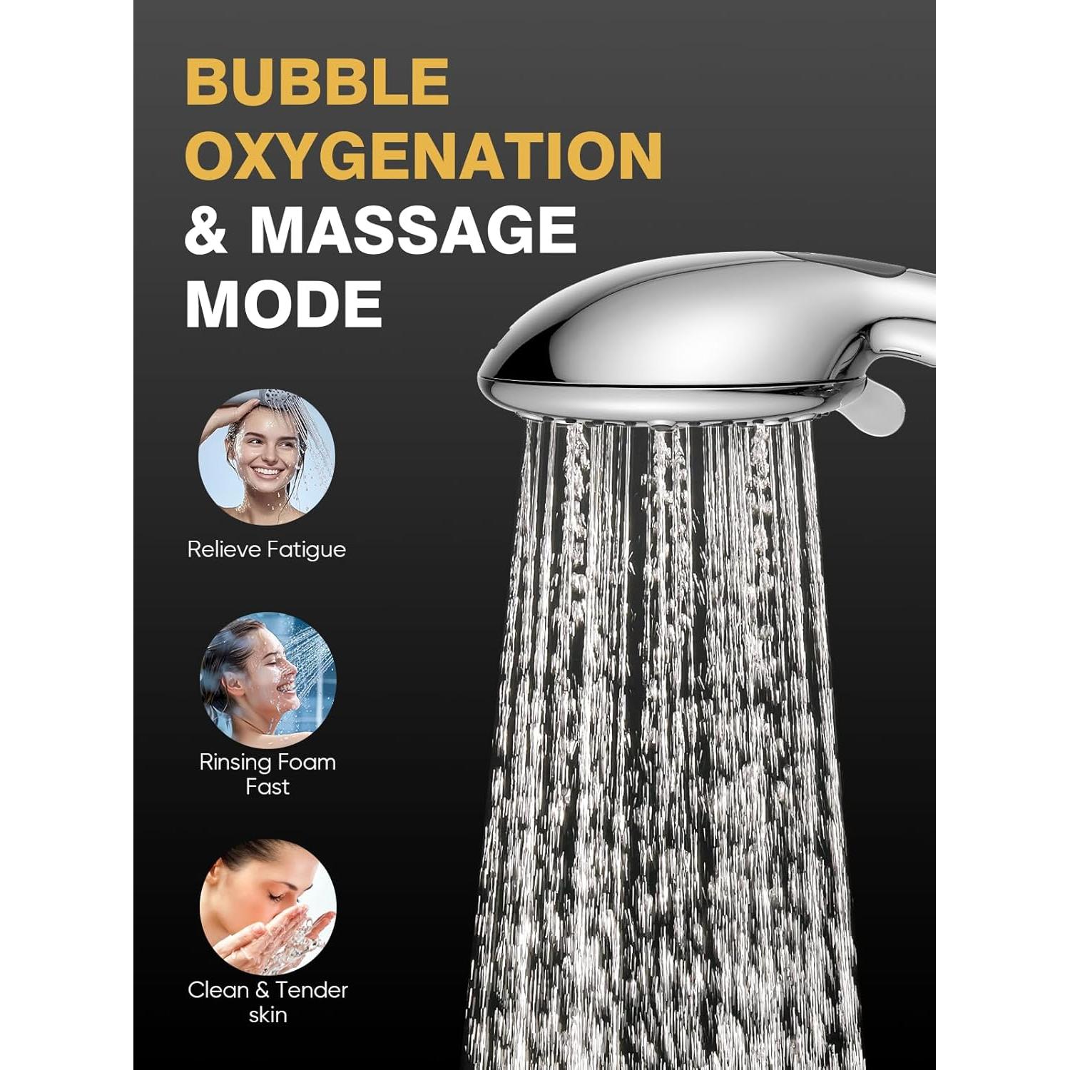 Cabezal de Ducha de Alta Presión Cobbe 9 Modos Cromado 149.86 cm