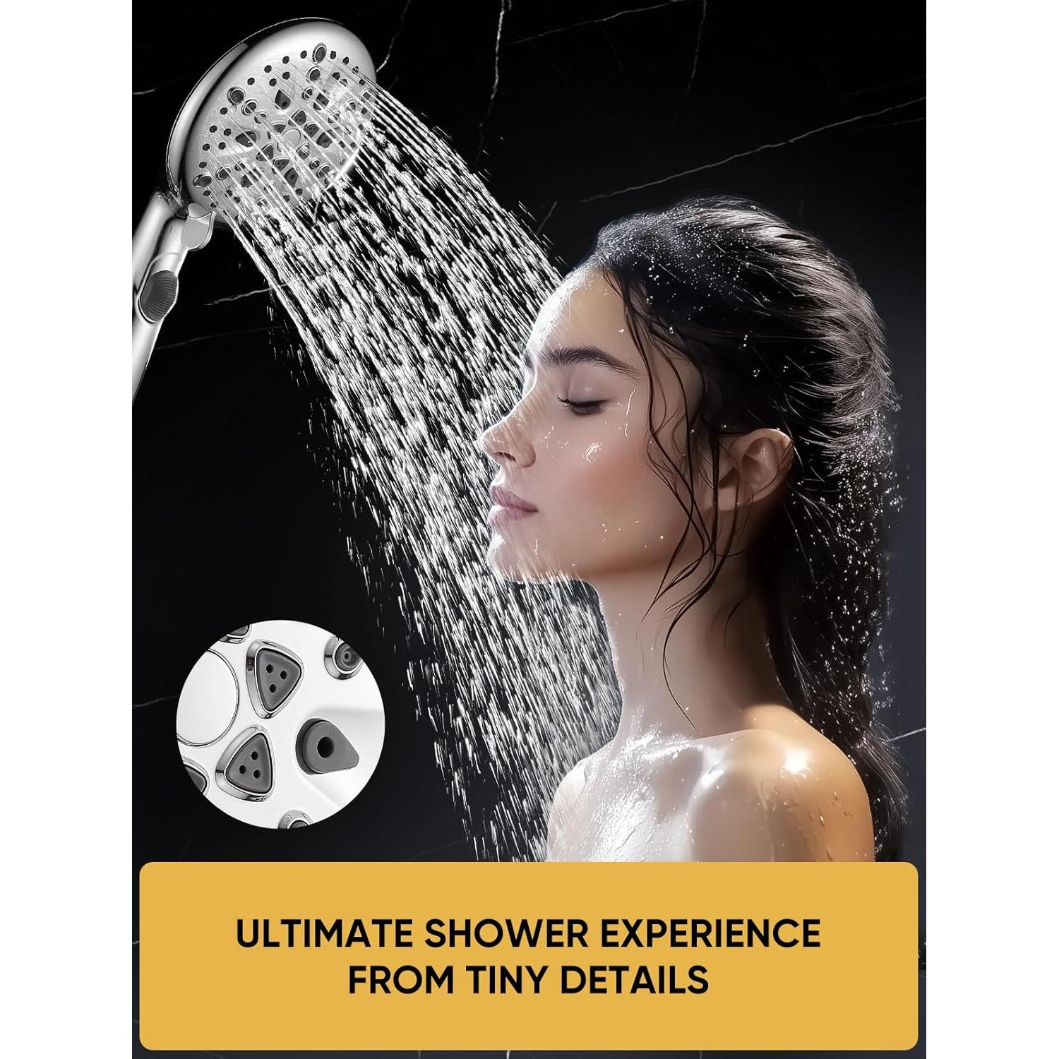 Cabezal de Ducha de Alta Presión Cobbe 9 Modos Cromado 149.86 cm