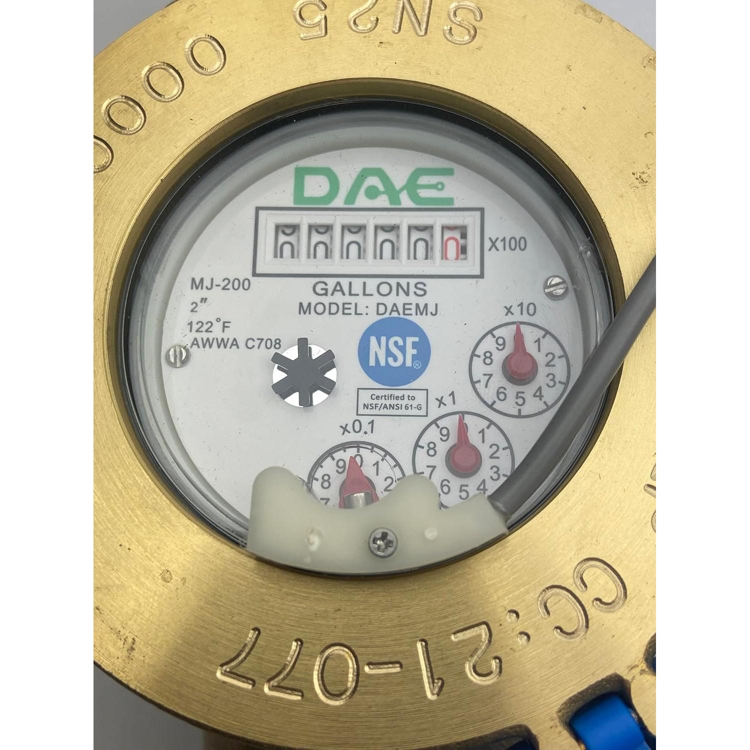 Medidor de Agua DAE MJ-200n 2" NTEP NSF61 Sin Plomo
