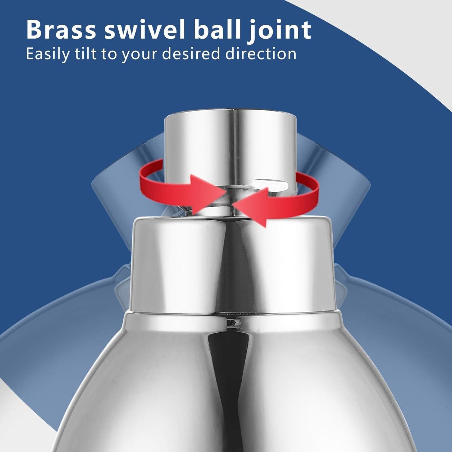 Cabezal de Ducha Eolax Alta Presión 3" Cromo Ajustable