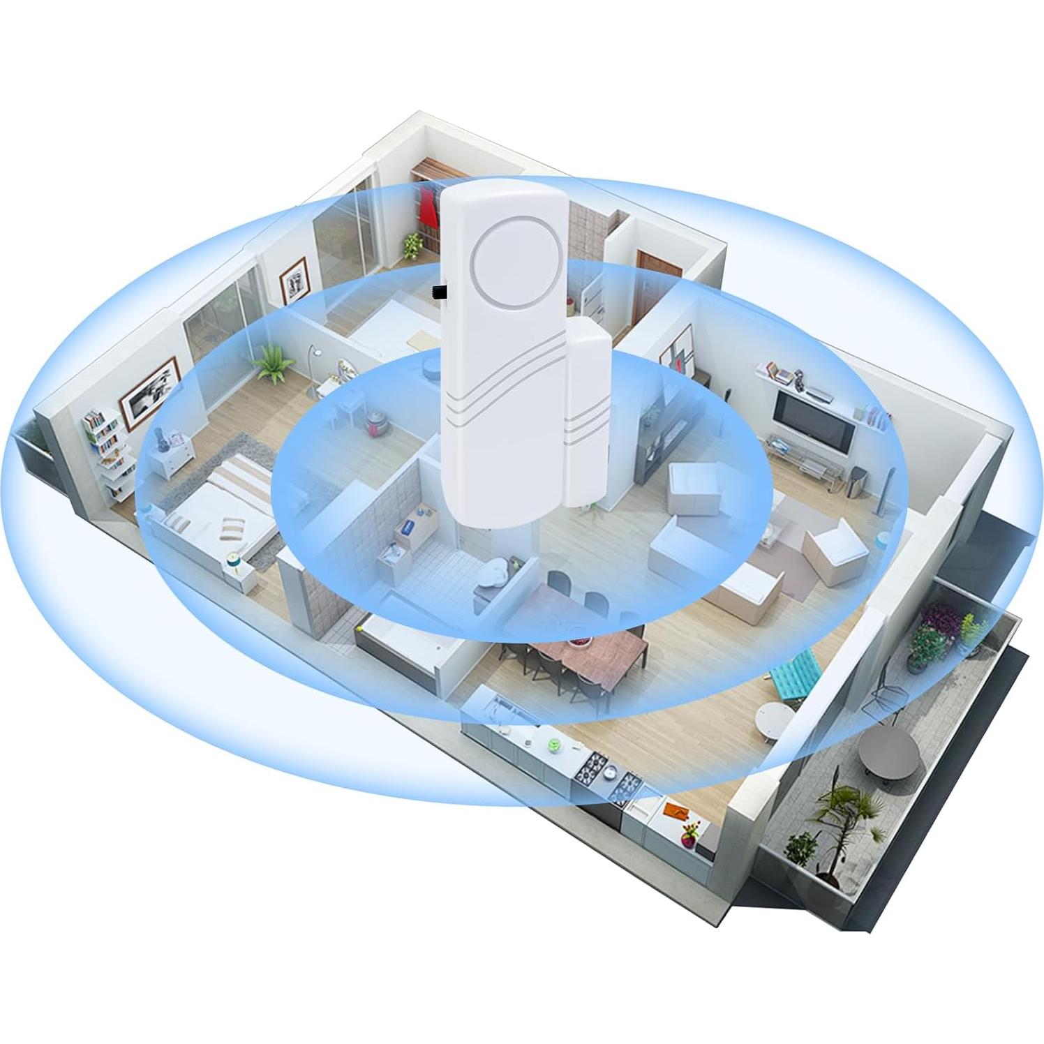 Alarma Inalámbrica de Puerta y Ventana 90dB FUNOJOY - Paquete de 20