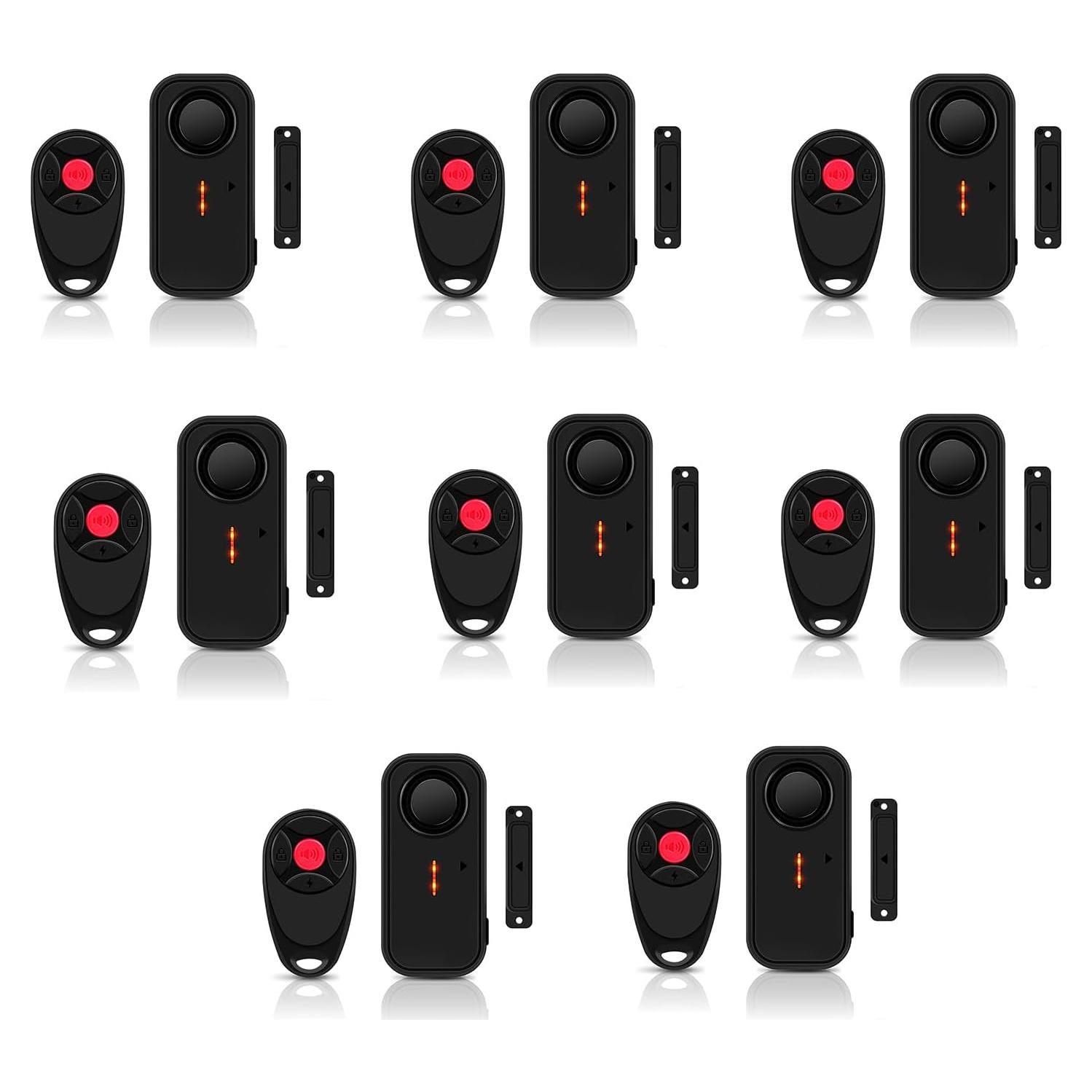 Alarmas de Puerta y Ventana NineLeaf 108dB Impermeables 8 Piezas