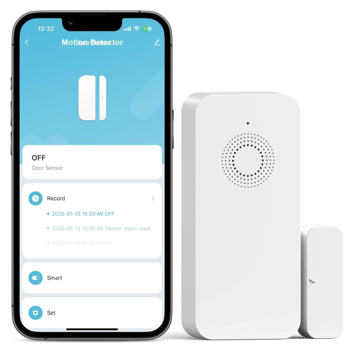 Sensor de Alarma Inalámbrico Clouree para Ventanas y Puertas