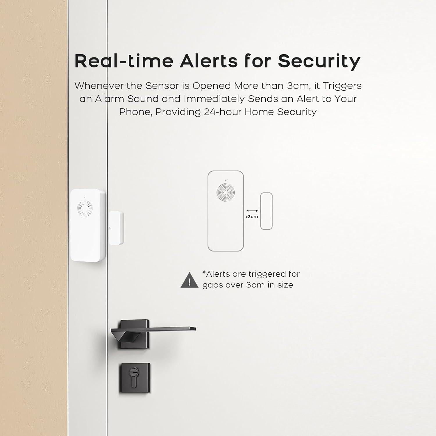 Sensor de Alarma Inalámbrico Clouree para Ventanas y Puertas