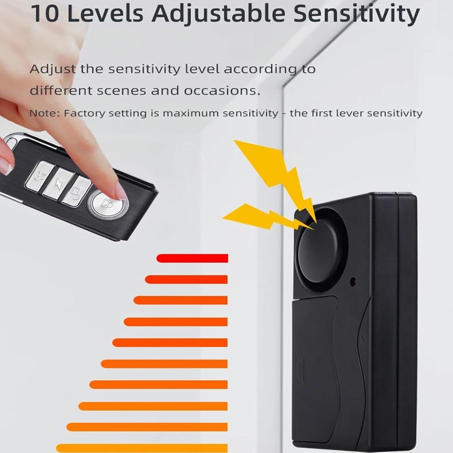 Alarma Inalámbrica Antirrobo Mengshen con 4 Sensores y 2 Control Remoto