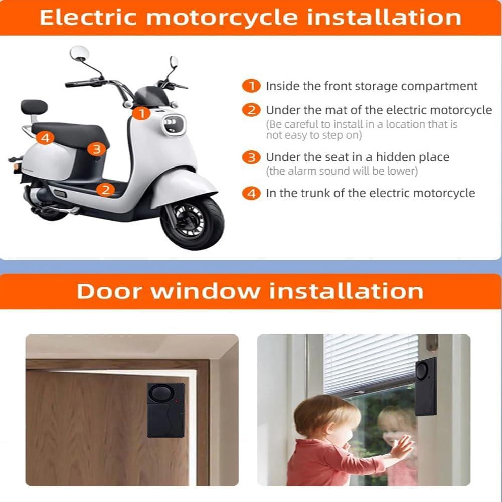 Alarma Inalámbrica Antirrobo Mengshen con 4 Sensores y 2 Control Remoto