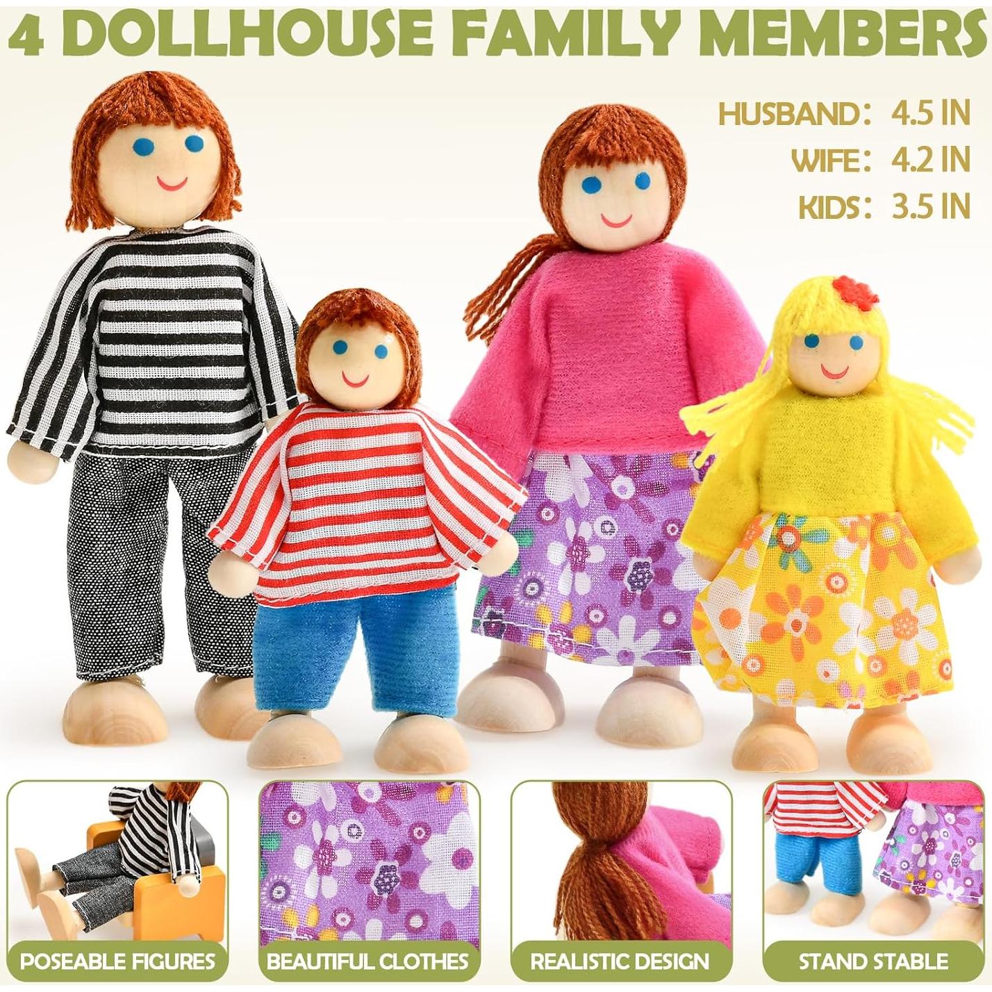 Juego de Muebles de Casa de Muñecas Toyssa 36 Piezas Colorido