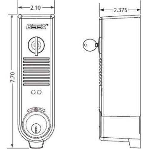 Alarma de Salida Detex EAX-500 Montada en Superficie Gris 100dB
