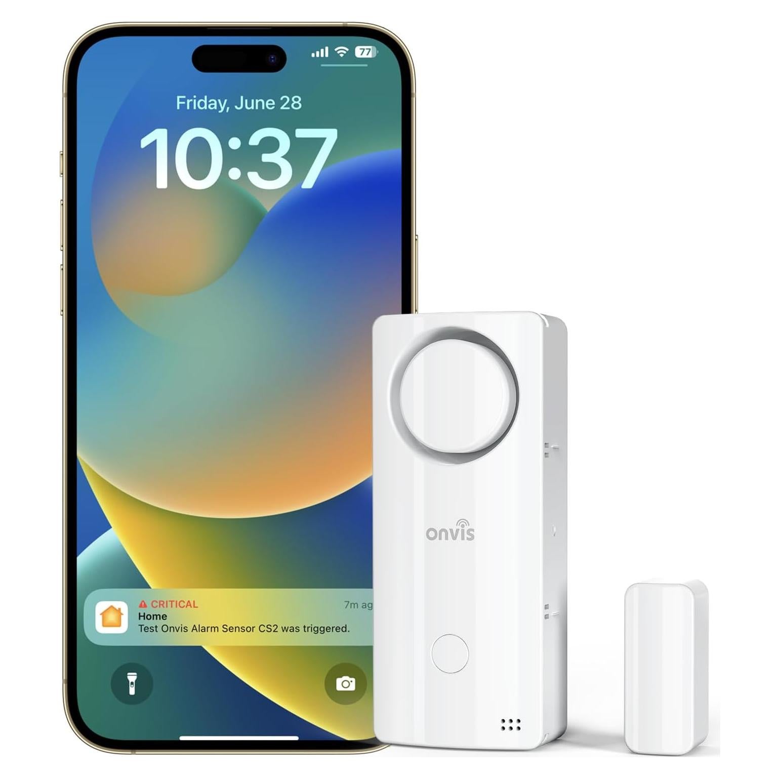 Sensor de contacto inalámbrico Onvis CS2 para alarma y hogar inteligente