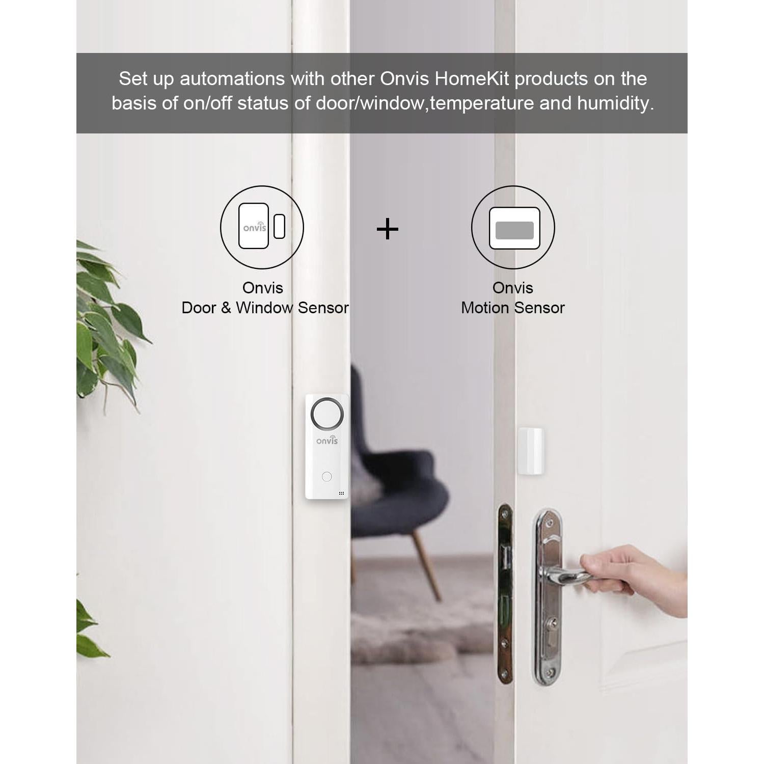 Sensor de contacto inalámbrico Onvis CS2 para alarma y hogar inteligente