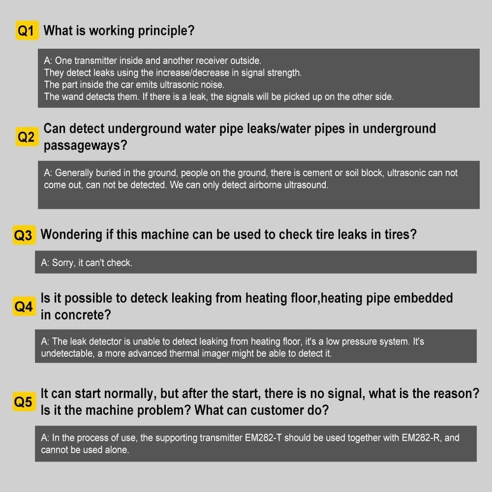 Detector de Fugas Ultrasónico allsun EM282-R para HVAC y Automotriz