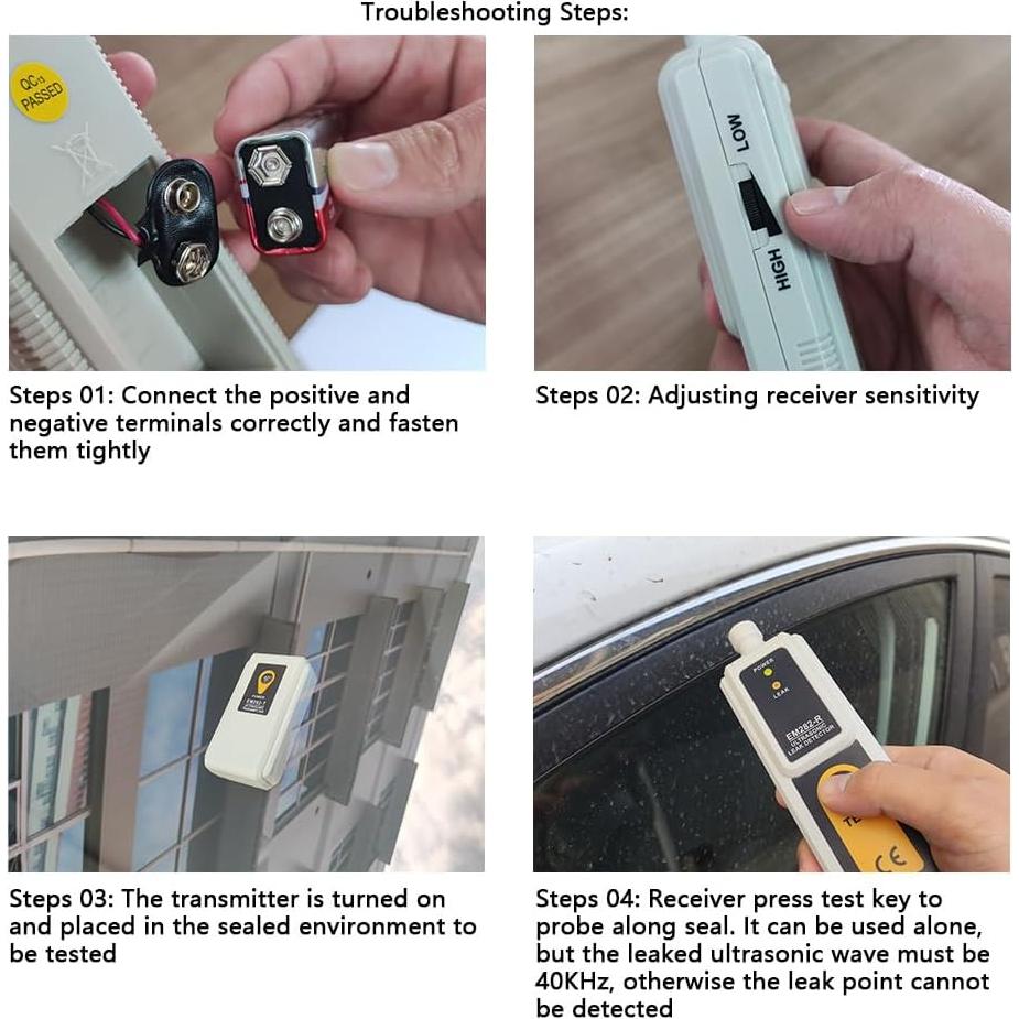 Detector de Fugas Ultrasónico allsun EM282-R para HVAC y Automotriz