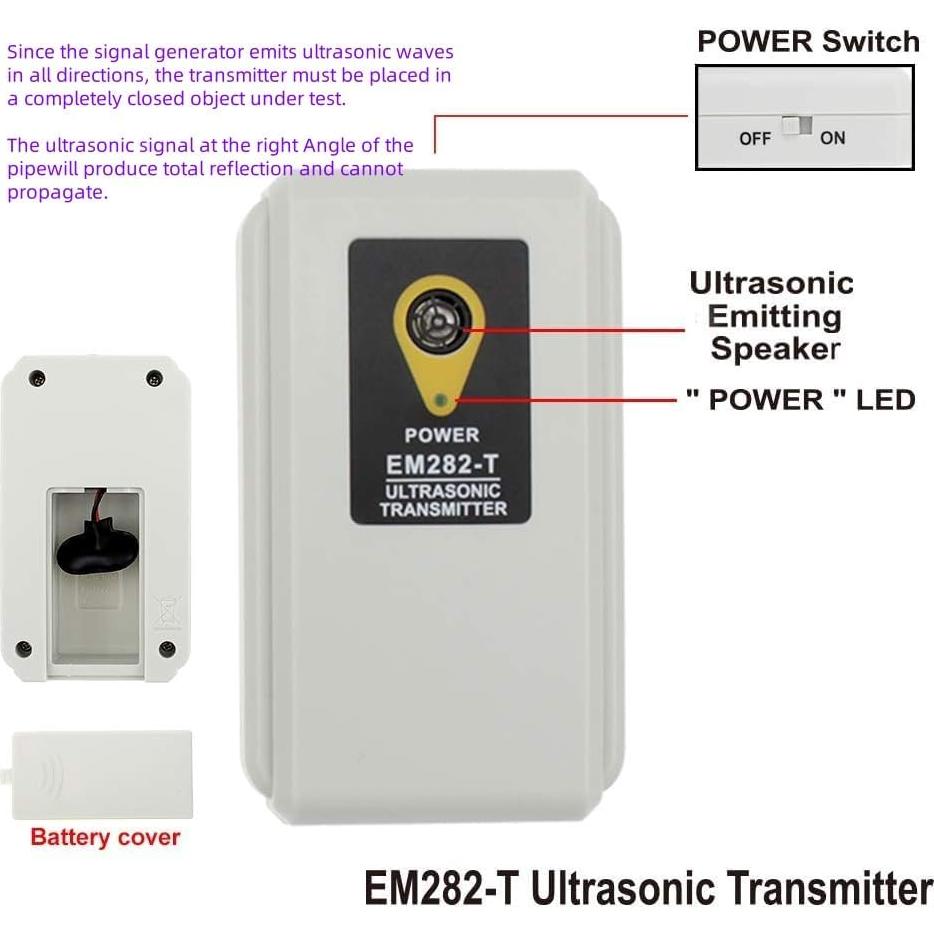 Detector de Fugas Ultrasónico allsun EM282-R para HVAC y Automotriz