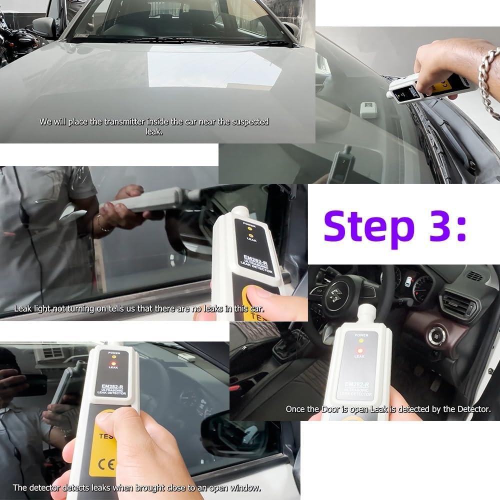 Detector de Fugas Ultrasónico allsun EM282-R para HVAC y Automotriz