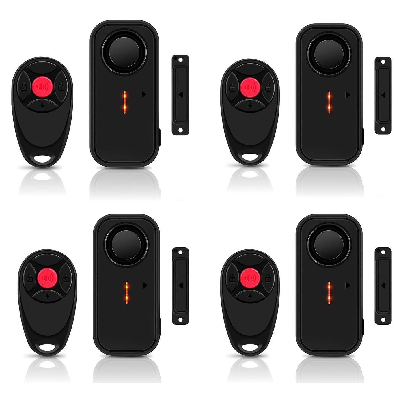 Alarmas de Puerta y Ventana NineLeaf 108dB Impermeables 4 Piezas