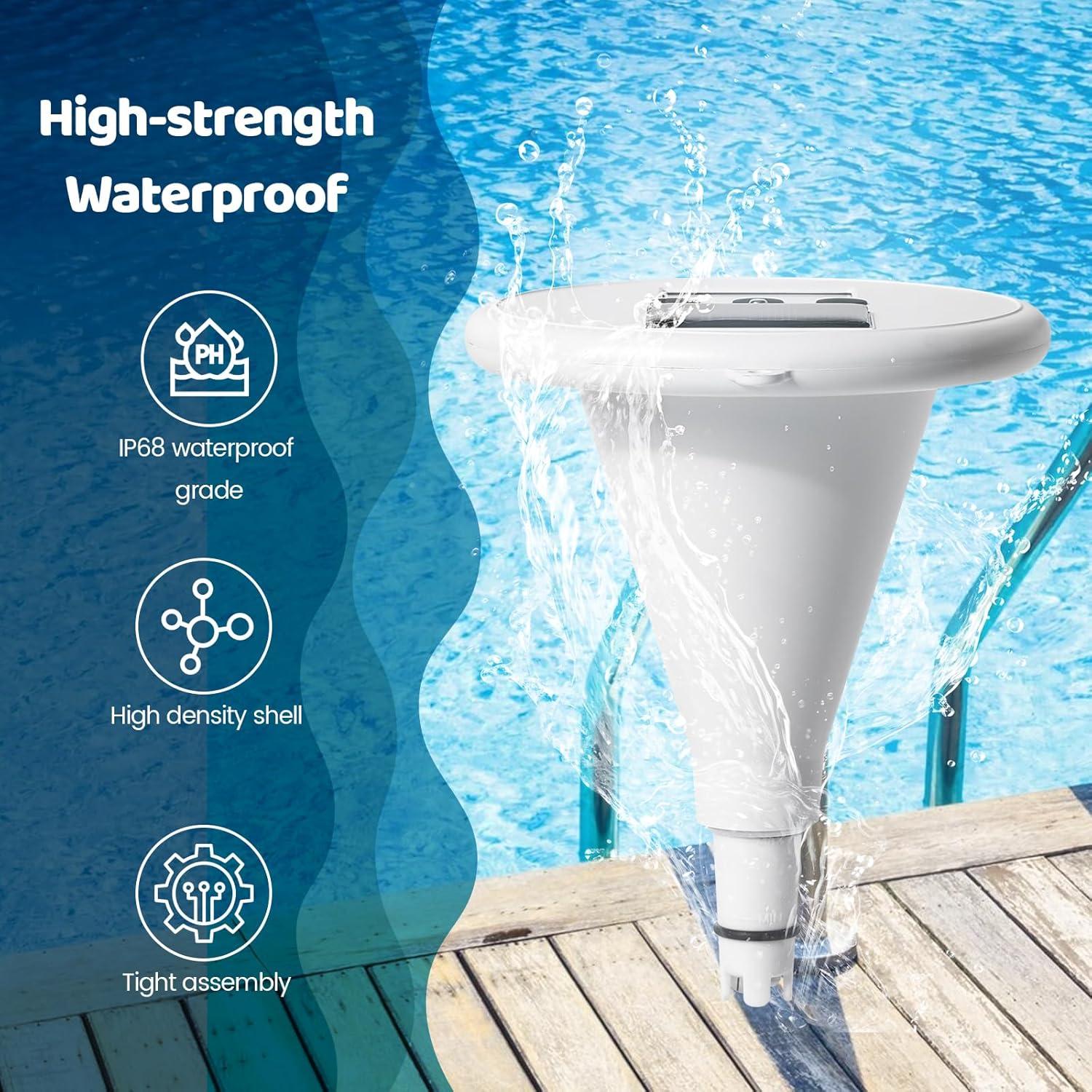 Monitor de Agua de Piscina Inalámbrico Zuomeng ZM-088 Solar