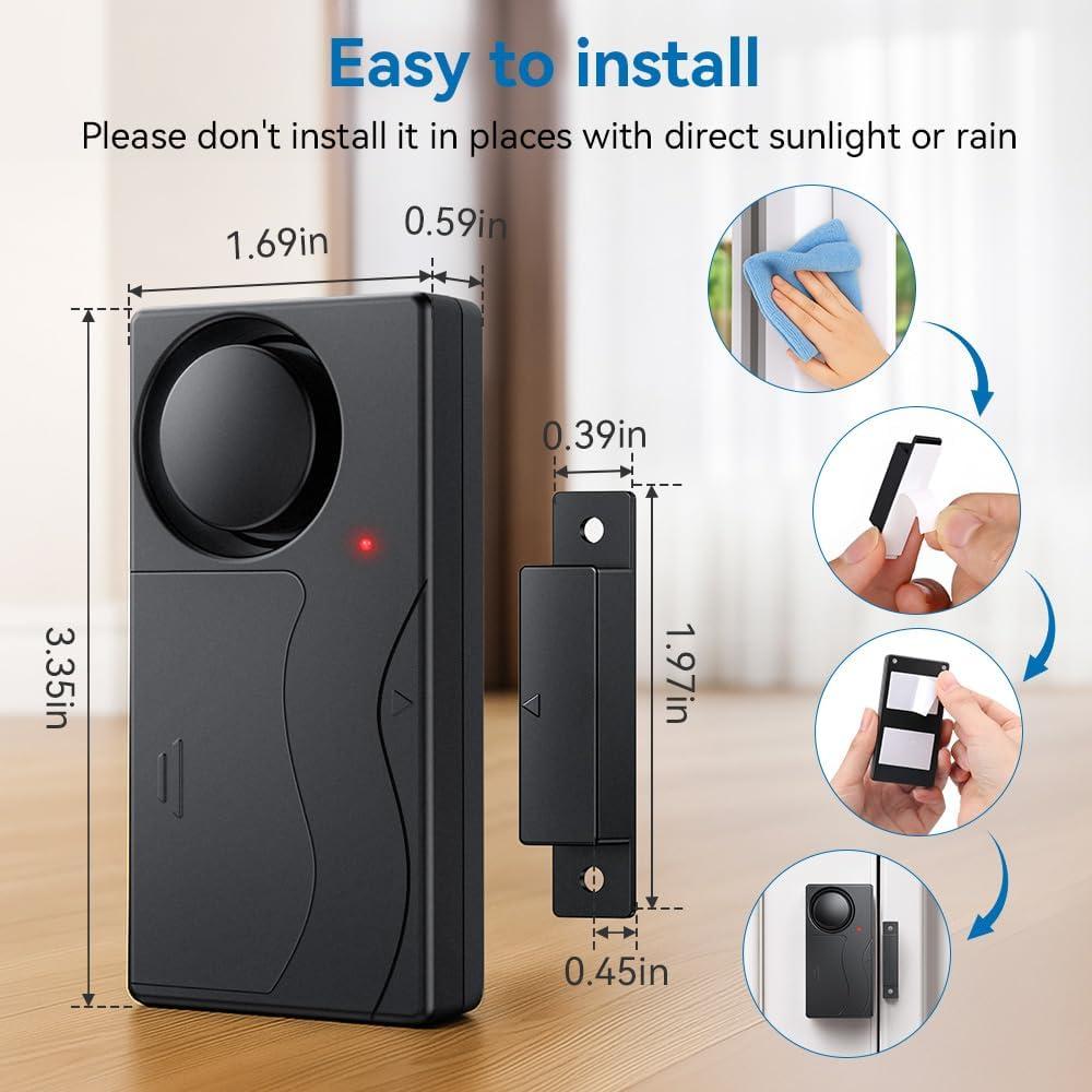 Alarma de Puerta Hommatter SF03R 110dB Control Remoto