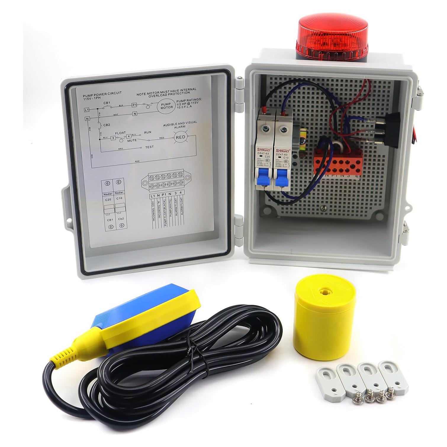 Alarma de Agua Alta QHHR para Bomba de Sump 110 dB IP67