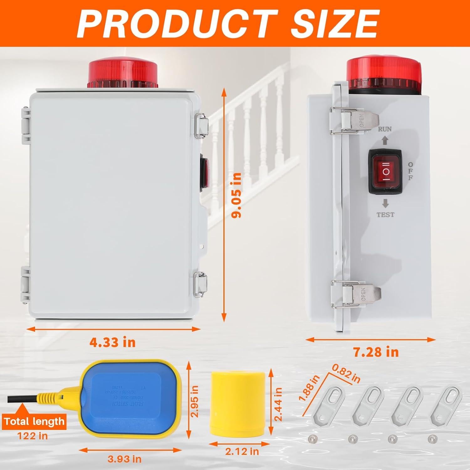 Alarma de Agua Alta MXLTYMX Z0080SPA 110dB IP67 Automática