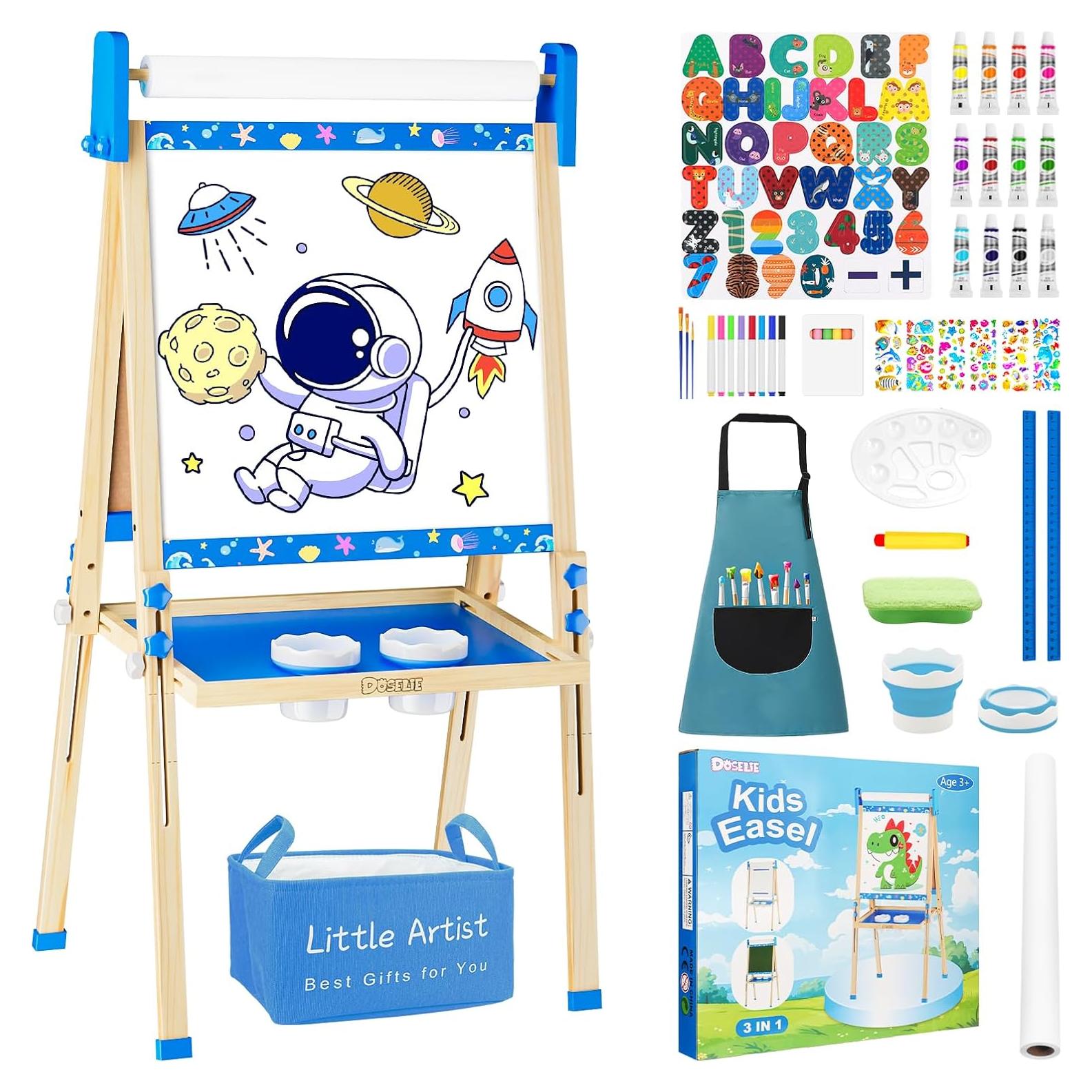 Caballete de Arte Ajustable Doselie para Niños 4-10 Años