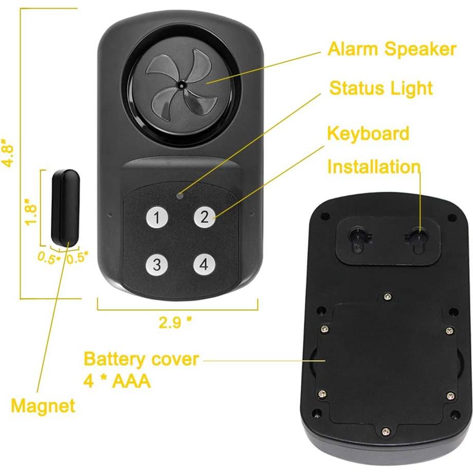 Alarma de Puerta Exterior Inalámbrica EverNary W-C100 140 dB