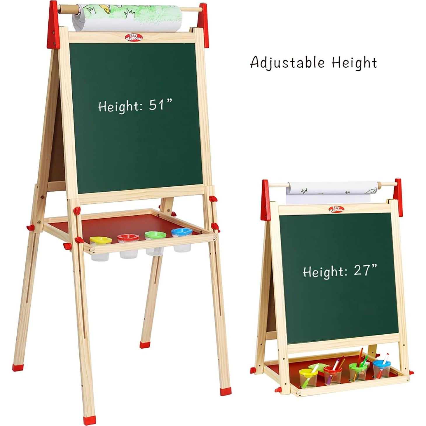 Caballete de Madera Doble Cara Easy Playhouse Flat River 68.6-129.5 cm