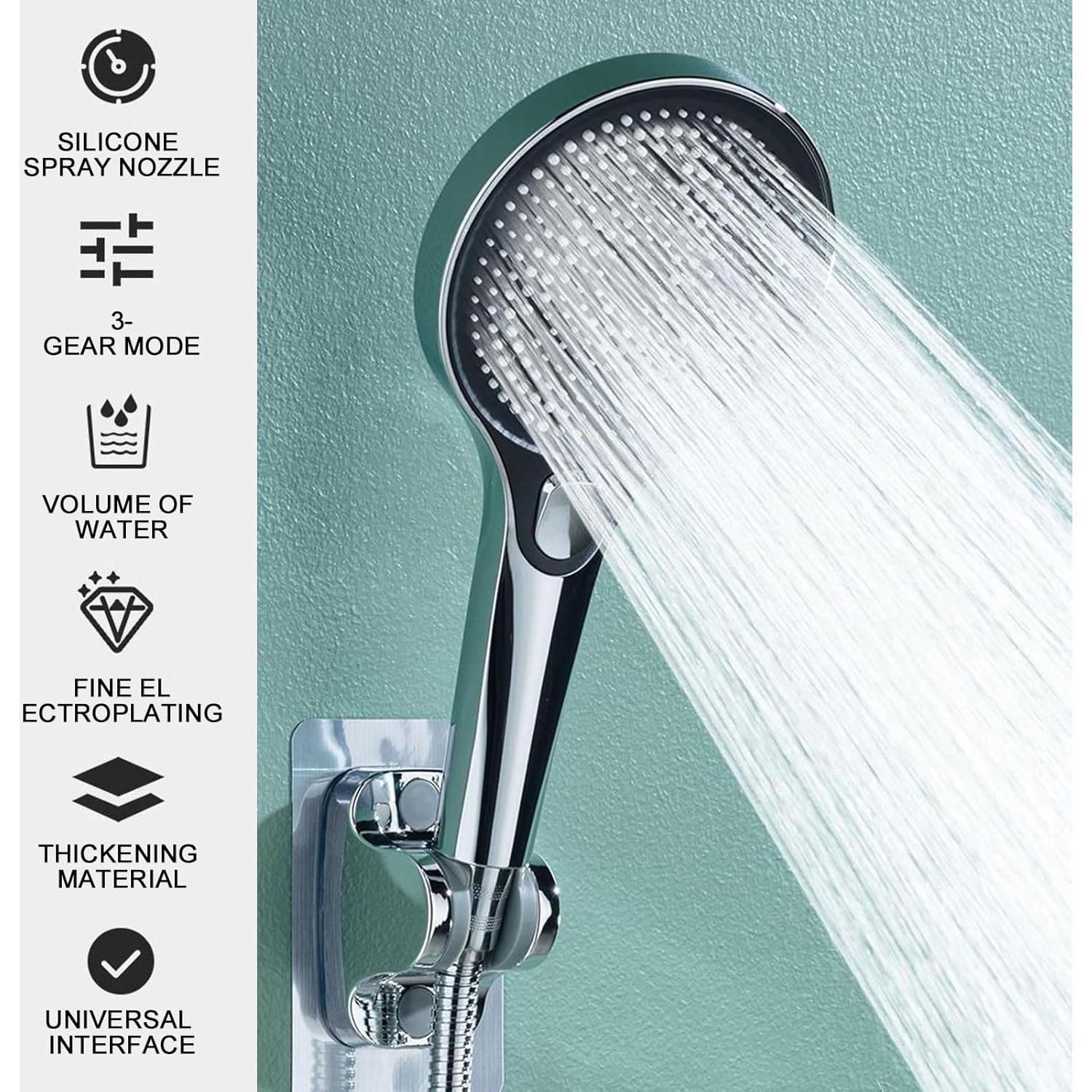 Cabezal de Ducha AUDELN 3 Modos 258 Boquillas 13 cm