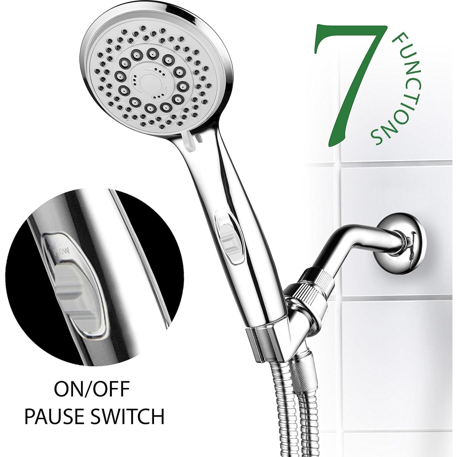 Cabezal de Ducha de Mano Hotel Spa 4" Alta Presión 7 Modos