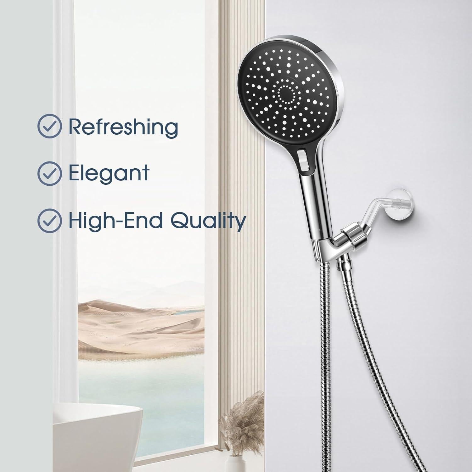 Ducha de Mano ALOHOME 6" Alta Presión con Manguera 200.66 cm