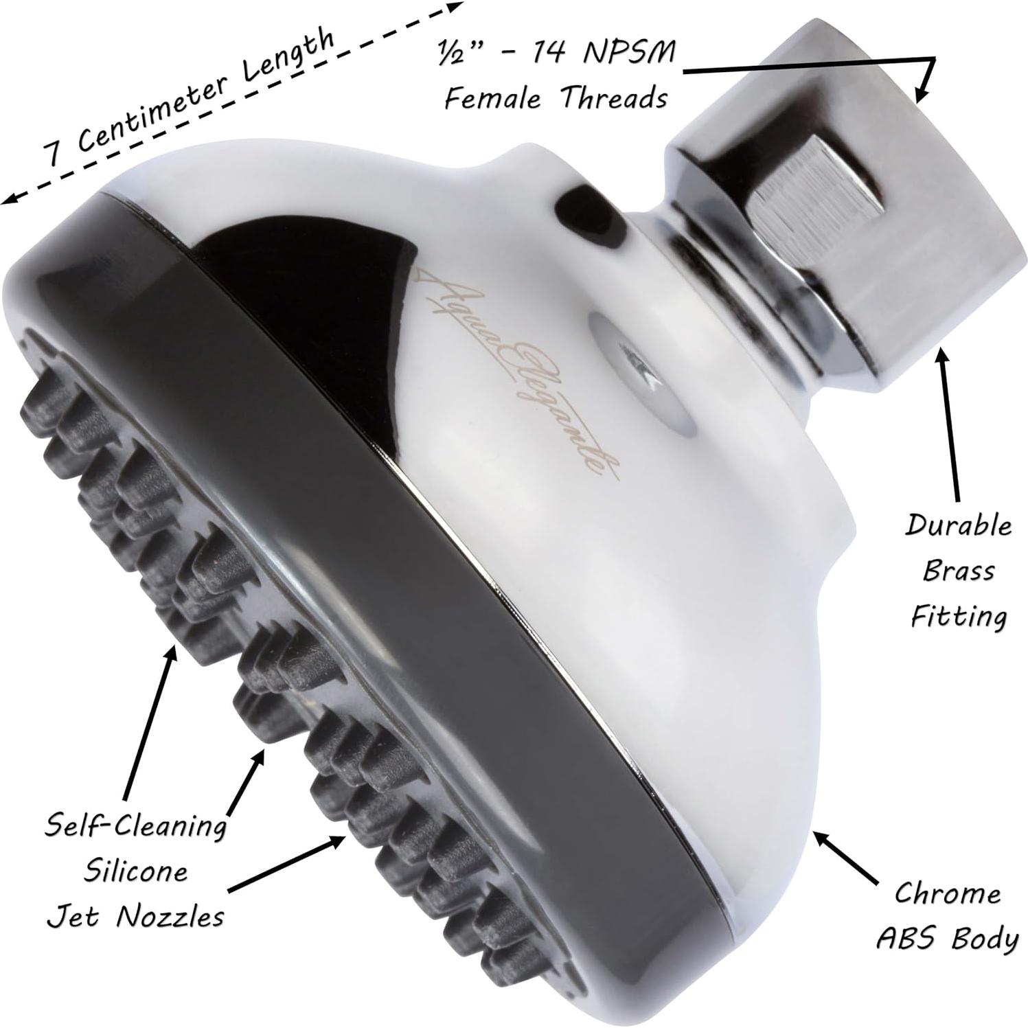 Cabezal de Ducha Aqua Elegante 9.5 LPM Cromo Autolimpiante