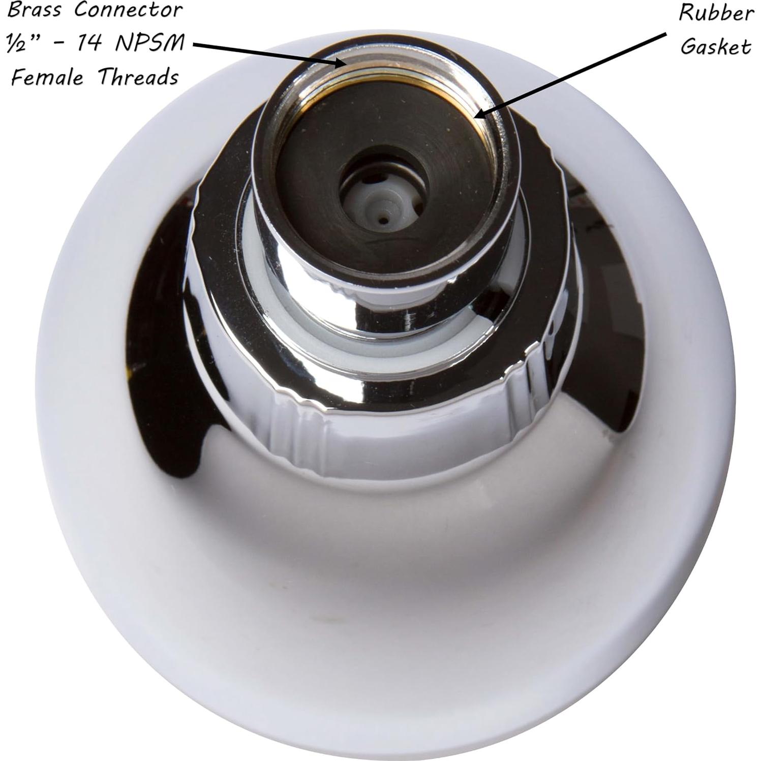 Cabezal de Ducha Aqua Elegante 9.5 LPM Cromo Autolimpiante