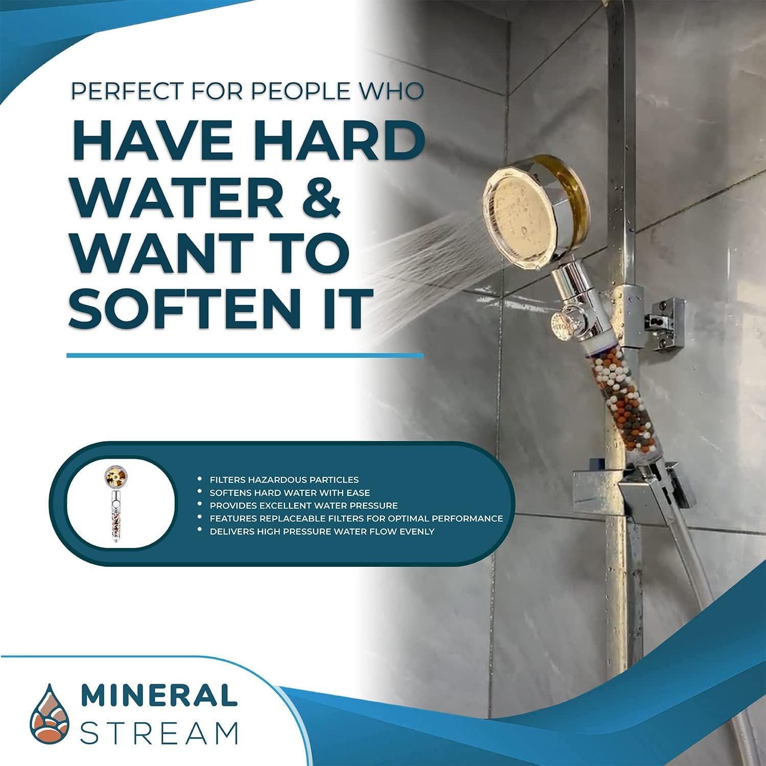 Cabezal de Ducha de Mano Alta Presión MineralStream TurboFan