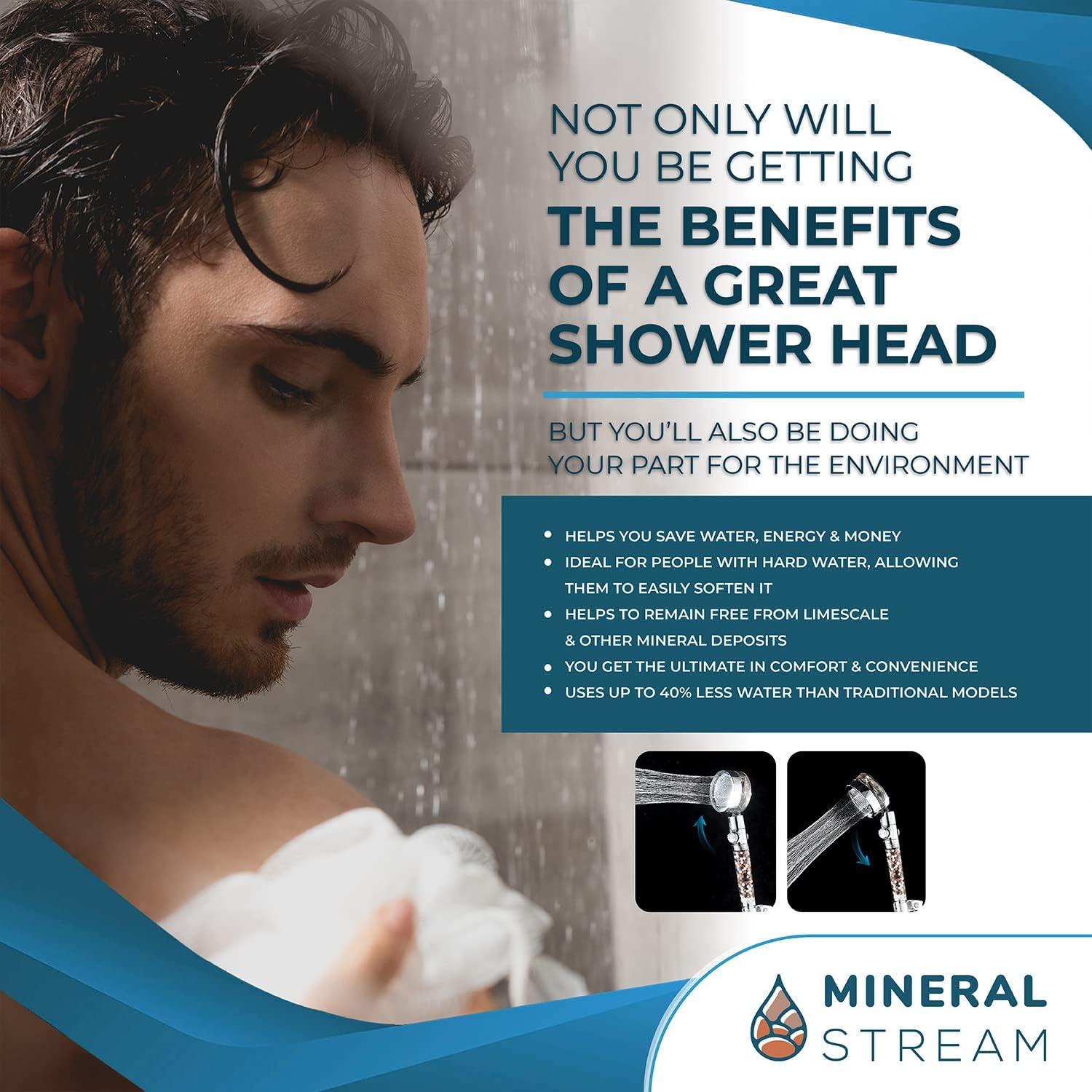 Cabezal de Ducha de Mano Alta Presión MineralStream TurboFan