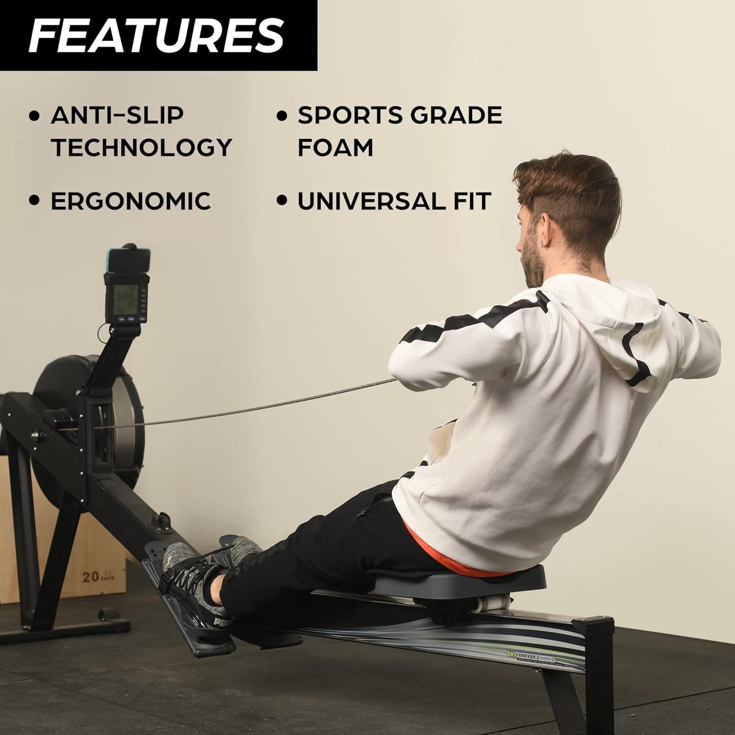 Cojín de Asiento para Máquina de Remo Home & Rowe - Gel Antideslizante