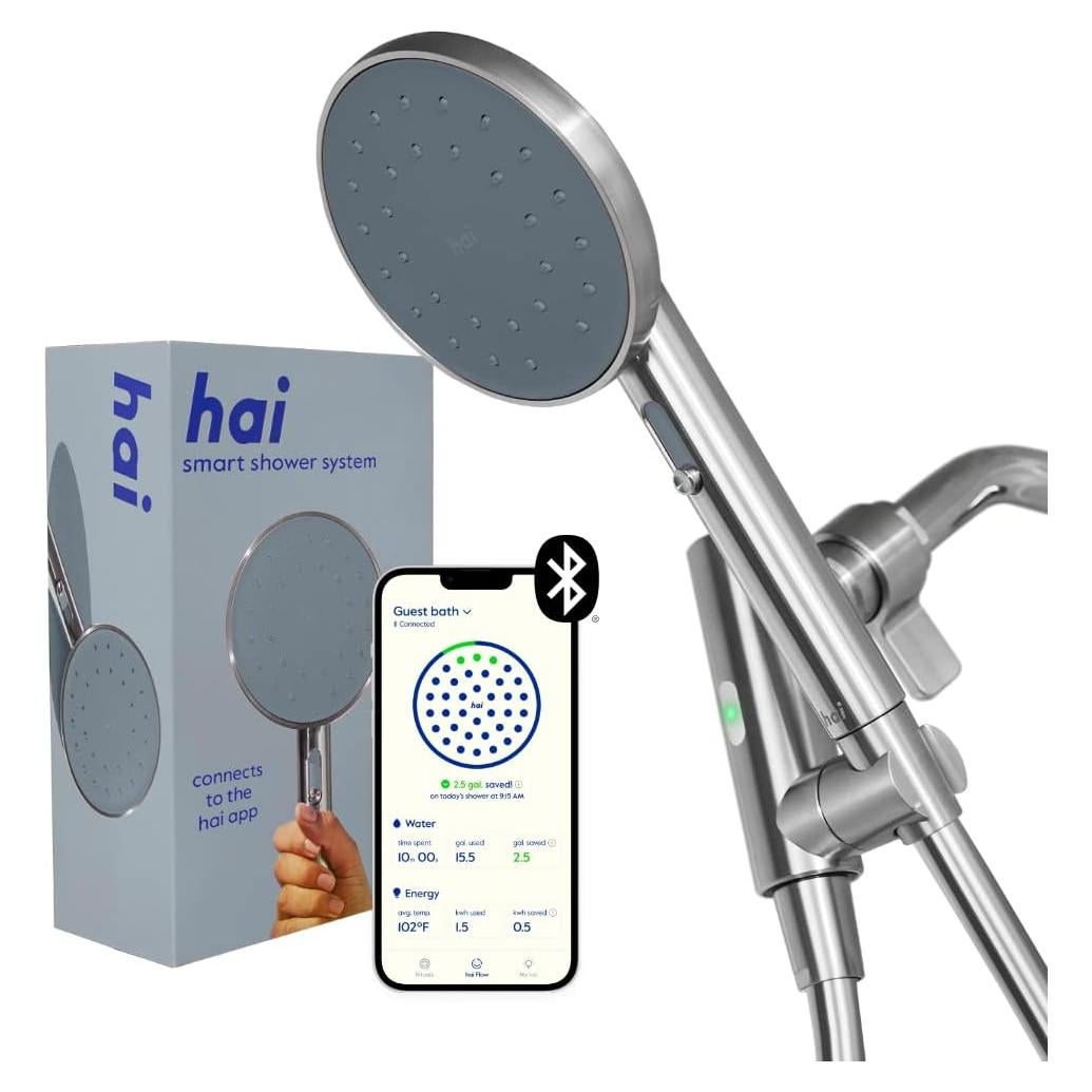 Cabezal de Ducha Inteligente hai con Bluetooth y Ahorro de Agua