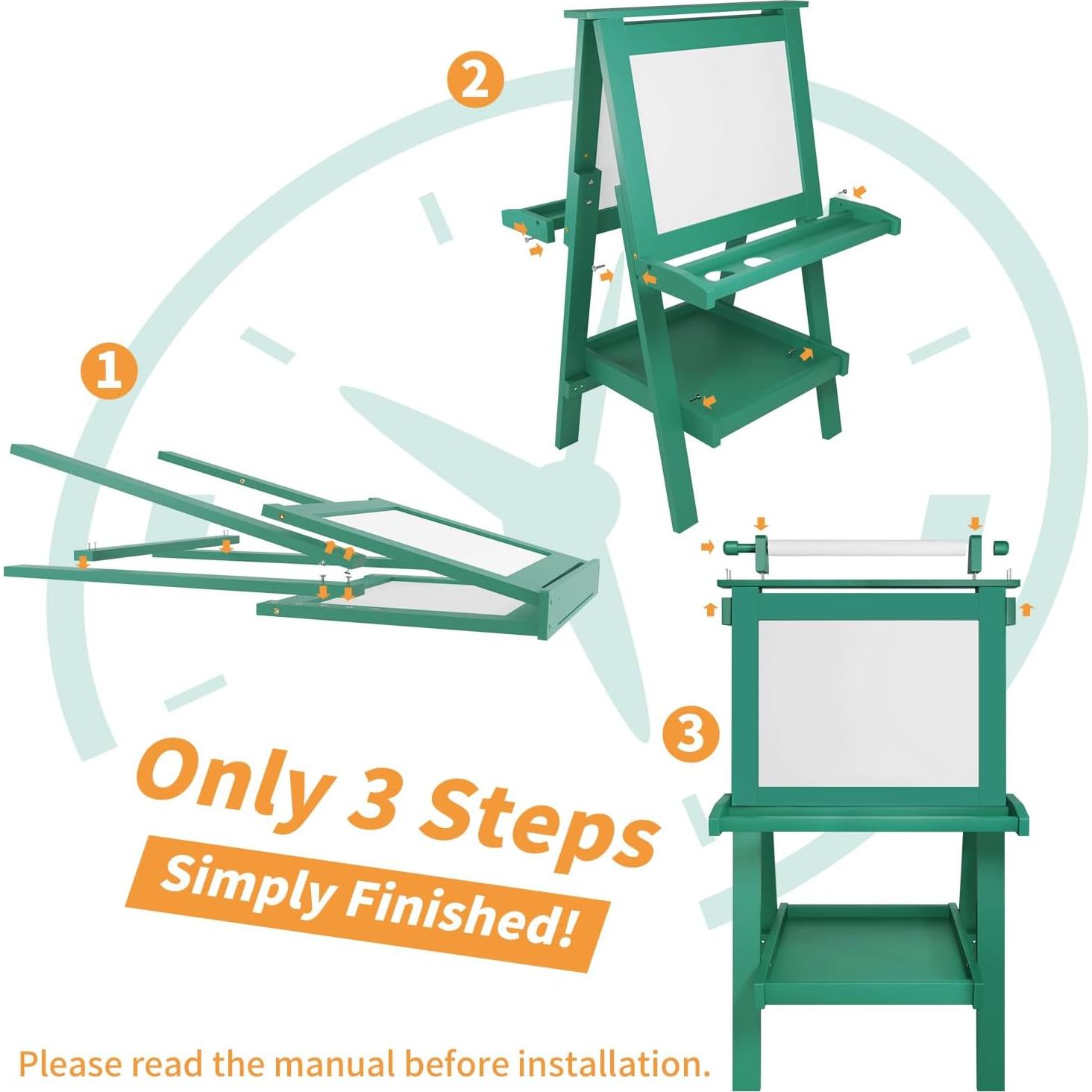 Caballete de Arte Deluxe JUZBOT Plegable Verde 60x53.5cm