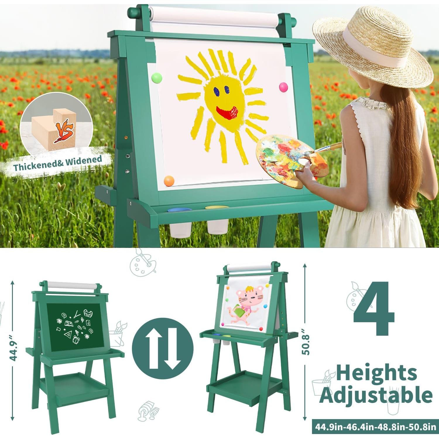 Caballete de Arte Deluxe JUZBOT Plegable Verde 60x53.5cm