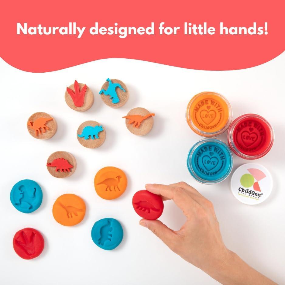 Juego de Sellos de Madera ChildGen Dinosaurios - 6 Piezas