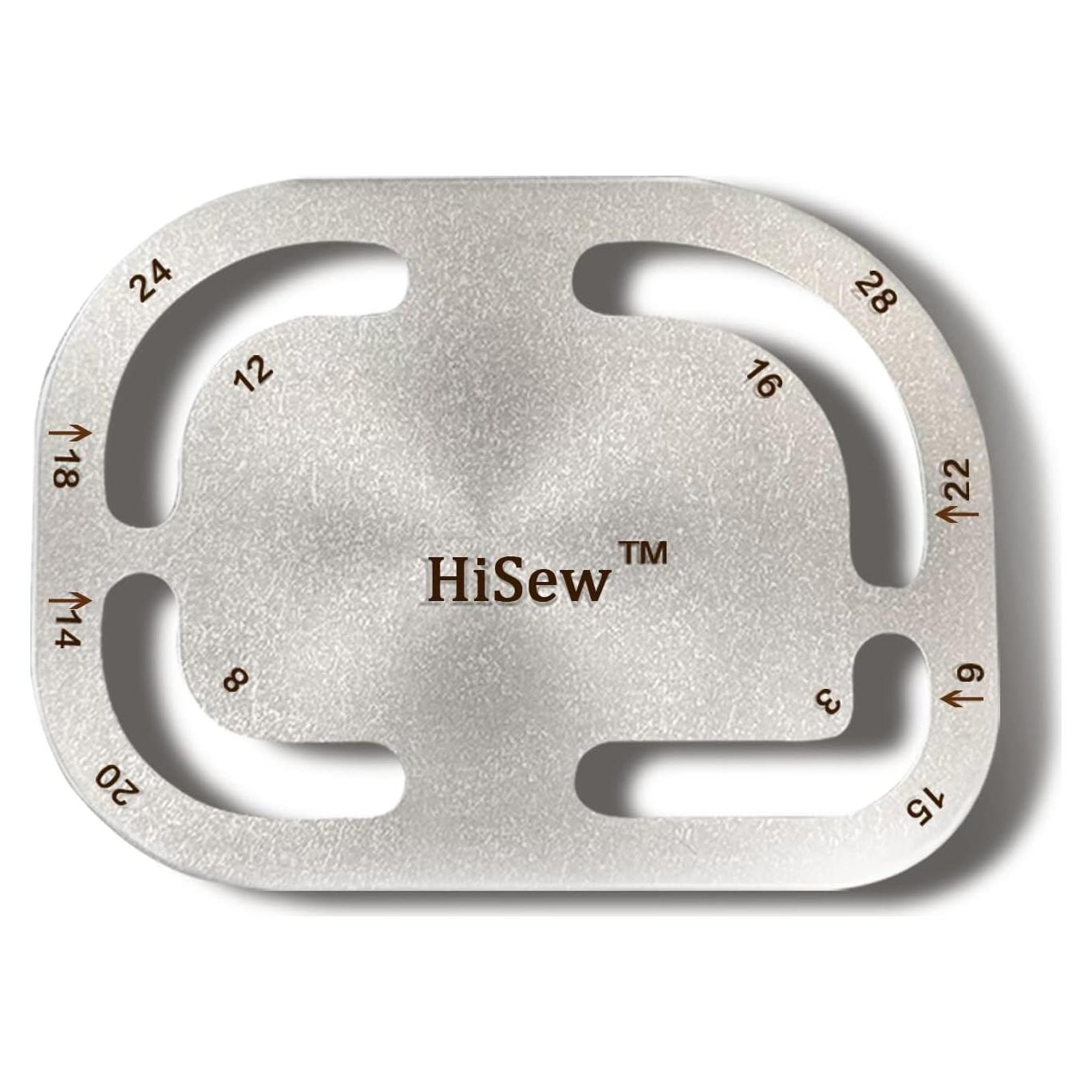 Plantilla de esquinas redondeadas Hisew, acero inoxidable, 12 tamaños