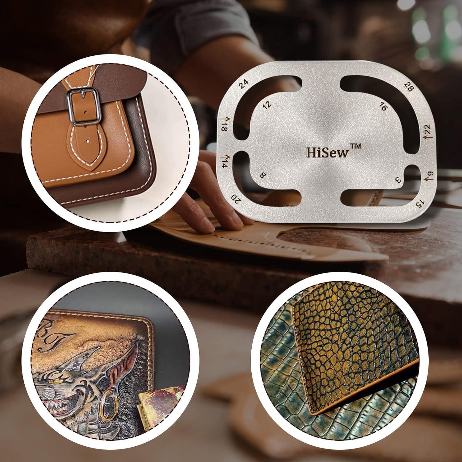 Plantilla de esquinas redondeadas Hisew, acero inoxidable, 12 tamaños