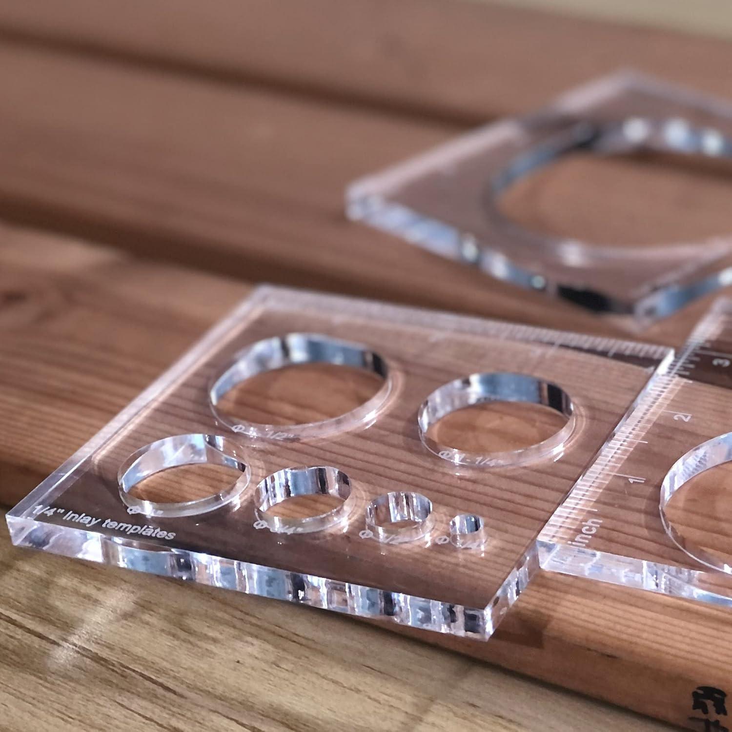 Plantillas de Router inBovoga 3 Piezas para Carpintería 0.635 cm