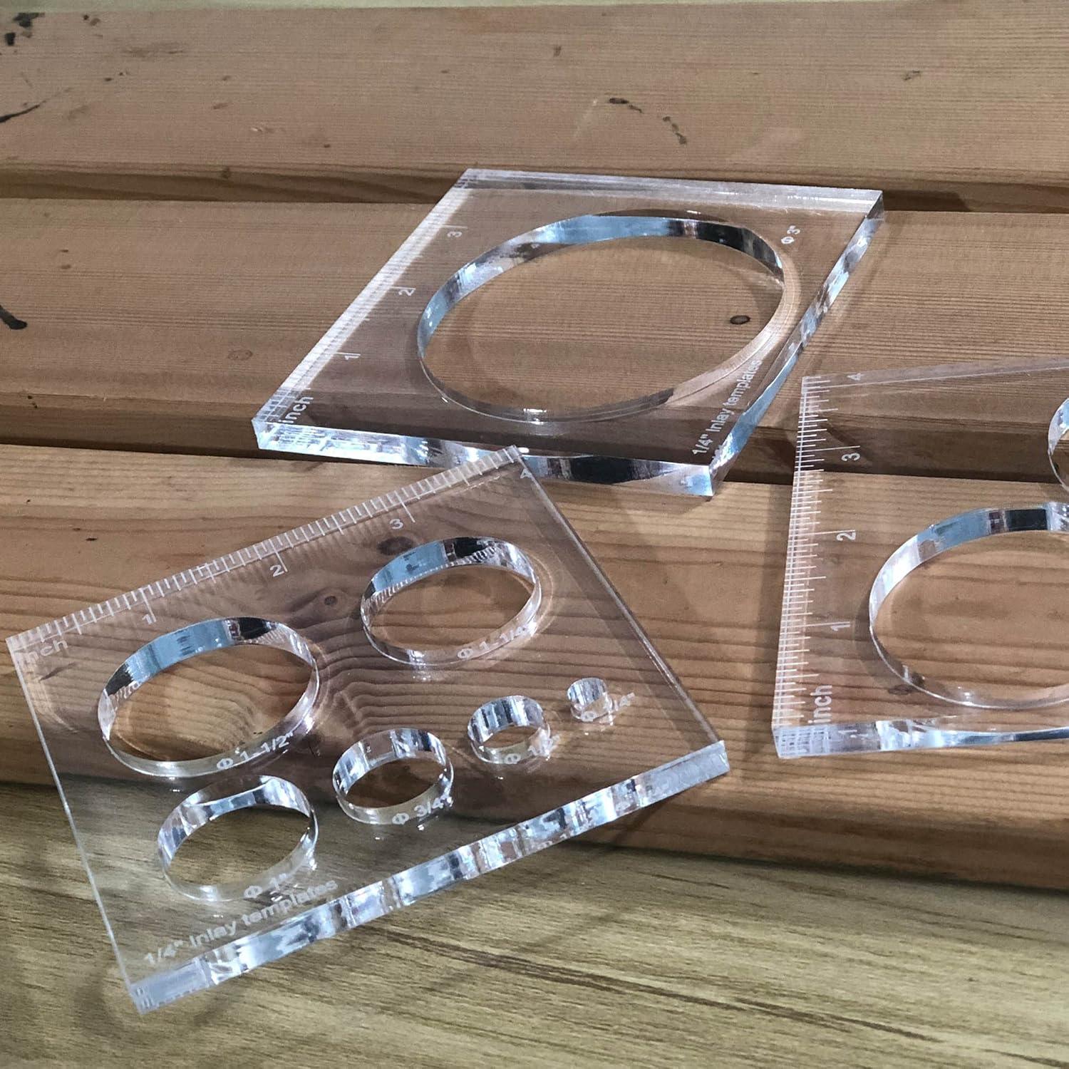 Plantillas de Router inBovoga 3 Piezas para Carpintería 0.635 cm